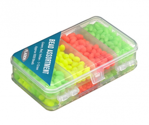 Flad Fluorescent pearls in tre colours in box dans le groupe Hameçons et terminal tackle / Accessoires montages / Perles l\'adresse Sportfiskeprylar.se (15-3651)