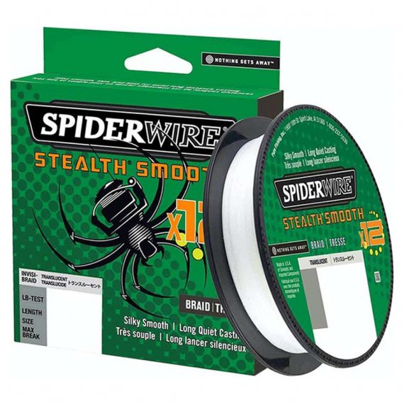 SpiderWire Stealth Smooth 12, 150m Translucent - 0.33mm dans le groupe Lignes / Tresses l\'adresse Sportfiskeprylar.se (1507370)