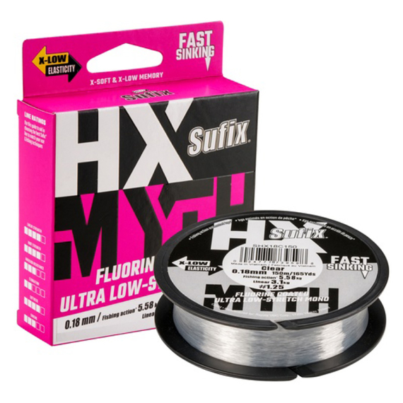 Sufix HX-MYTH Clear 150m dans le groupe Lignes de pêche / Lignes en nylon l\'adresse Sportfiskeprylar.se (153793NOr)