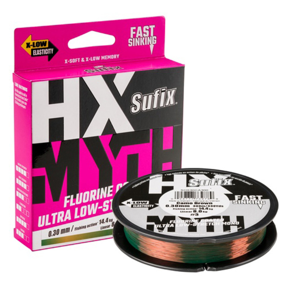 Sufix HX-MYTH Camo Brown 300m dans le groupe Lignes de pêche / Lignes en nylon l\'adresse Sportfiskeprylar.se (153799NOr)
