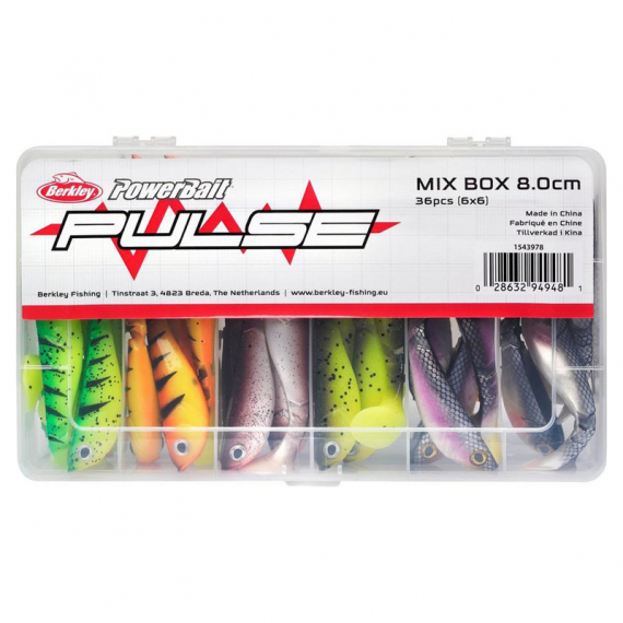 Berkley Pulse Shad Mix Box 8cm (36-pack) dans le groupe Leurre de la peche / Kits leurres l\'adresse Sportfiskeprylar.se (1543978)