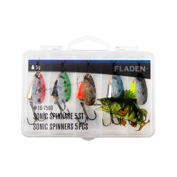 Fladen Sonic Spinners 5g 5pcs In Plastic Box dans le groupe Leurre de la peche / Cuillers tournantes l\'adresse Sportfiskeprylar.se (16-7560)