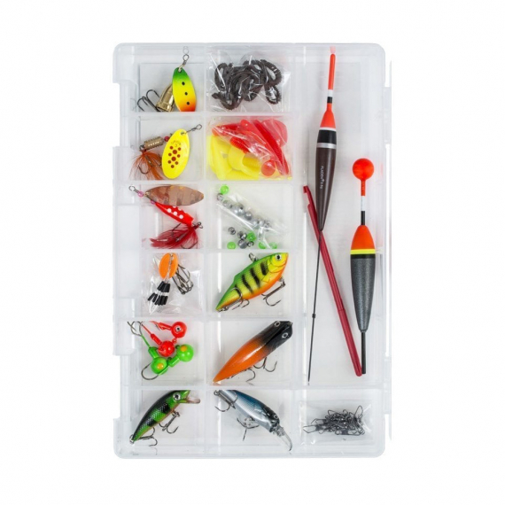 Fladen Target Abborre Box m. Beten Och Tillbehör dans le groupe Stockage / Boite de peche / Boite a leurre l\'adresse Sportfiskeprylar.se (16-7598)