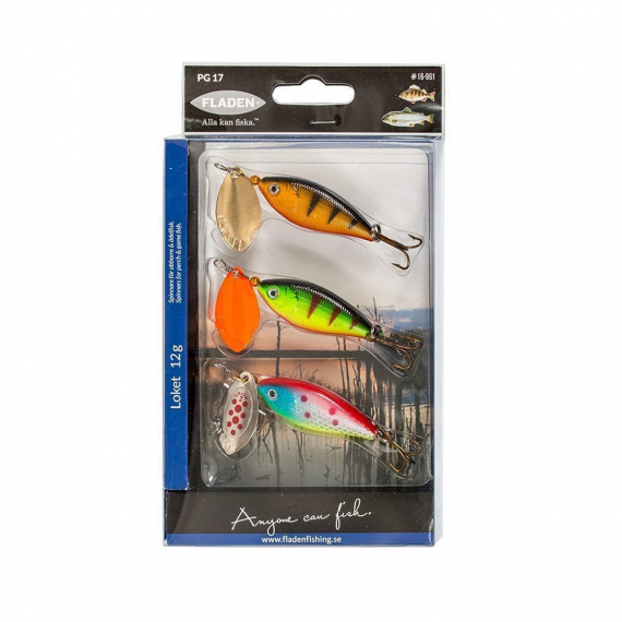 Fladen Loket 3-pack 961, 12g dans le groupe Leurre de la peche / Cuillers tournantes l\'adresse Sportfiskeprylar.se (16-961)