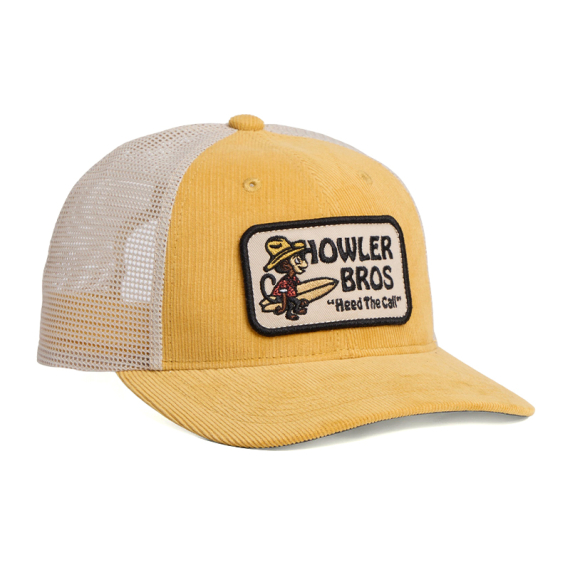 Howler Bro\'s Standard Hats El Monito Surfs Badge - Yellow Corduroy dans le groupe Habits et chaussures / Chapeau de peche, casquette peche / Casquettes l\'adresse Sportfiskeprylar.se (160025F-MON)