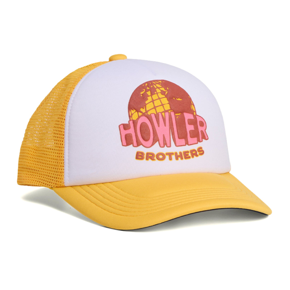 Howler Bro\'s Foam Dome Worldwide Howler - Yellow / White dans le groupe Habits et chaussures / Chapeau de peche, casquette peche / Casquettes l\'adresse Sportfiskeprylar.se (160925F-YLW)