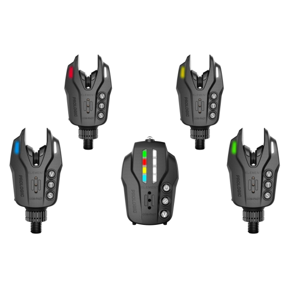 Prologic Element Com-Pact Alarm Set 3+1 Multi Color dans le groupe Accessoires de pêche / Détecteurs de touches et indicateurs / Detecteur de touche peche l\'adresse Sportfiskeprylar.se (1609323)
