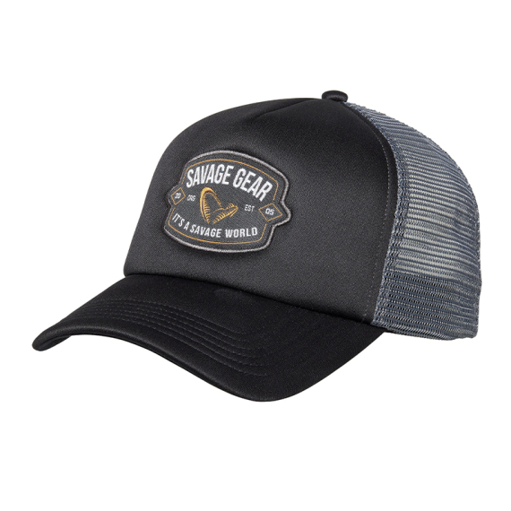 Savage Gear Badge Trucker Cap - Black dans le groupe Habits et chaussures / Chapeau de peche, casquette peche / Casquettes l\'adresse Sportfiskeprylar.se (1642623)