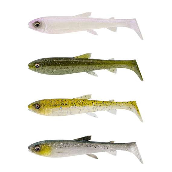 Savage Gear 3D Whitefish Shad 9cm Mix 4pcs dans le groupe Leurre de la peche / Leurre souple / Jigs pour perches et pour sandres l\'adresse Sportfiskeprylar.se (1644598r)