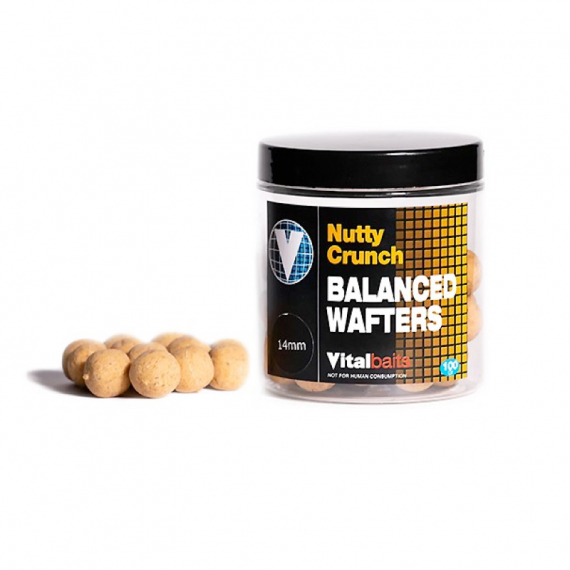 Vital Baits Nutty Crunch Wafters 100g dans le groupe Leurre de la peche / Bouillettes, esches et amorce / Popups & Wafters l\'adresse Sportfiskeprylar.se (17-0003r)