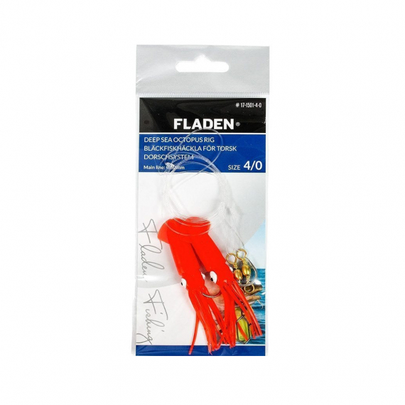 Fladen Octopus Solid Red dans le groupe Leurre de la peche / Leurre pêche en mer / Flasher rigs et montages mer l\'adresse Sportfiskeprylar.se (17-1501-4-0r)