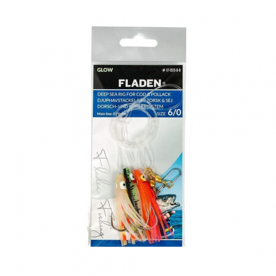 Fladen Mini Octopus Green, Orange, Pink, Hook Size 6/0 dans le groupe Leurre de la peche / Leurre pêche en mer / Flasher rigs et montages mer l\'adresse Sportfiskeprylar.se (17-1513-6-0)