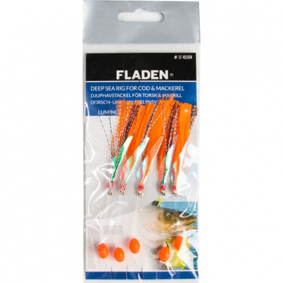 Fladen Luminous Silk Hooks Size 1/0 Orange dans le groupe Leurres / Leurres de pêche en mer / Flasher rigs et montages mer l\'adresse Sportfiskeprylar.se (17-45104)