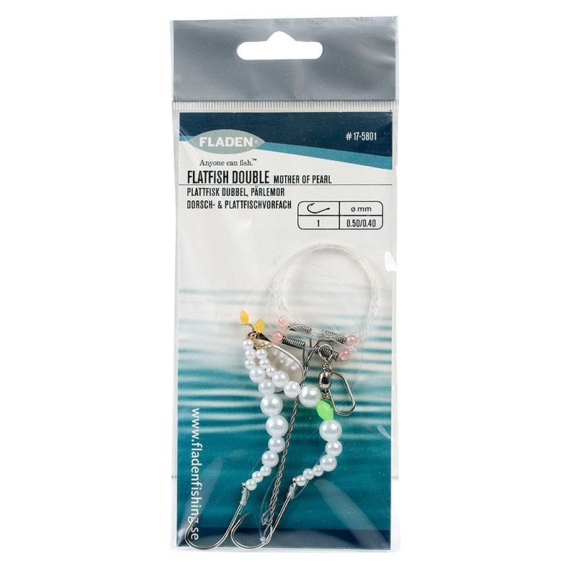 Fladen Flatfish Double Pärlemor Stl 1 Main Line 0.50mm, Leader 0.40mm dans le groupe Leurre de la peche / Leurre pêche en mer / Flasher rigs et montages mer l\'adresse Sportfiskeprylar.se (17-5801)