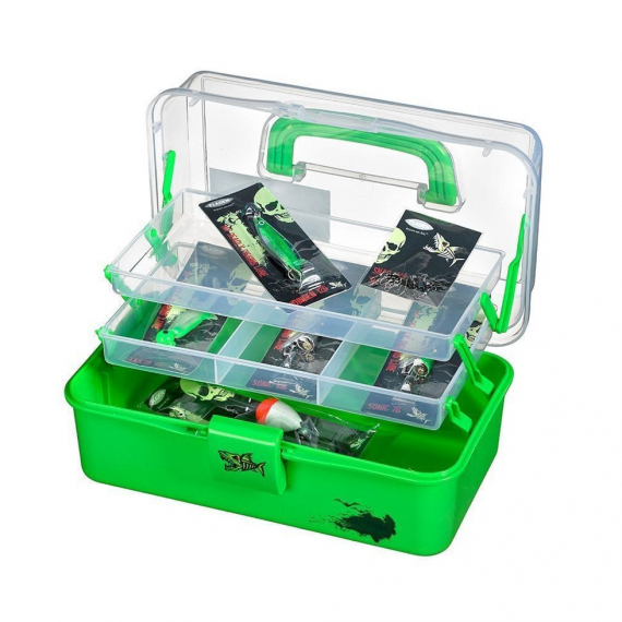 Fladen Tacklebox 28x16x13cm For lake fishing, Limegreen dans le groupe Stockage / Boite de peche / Boîtes classique l\'adresse Sportfiskeprylar.se (19-2553G)