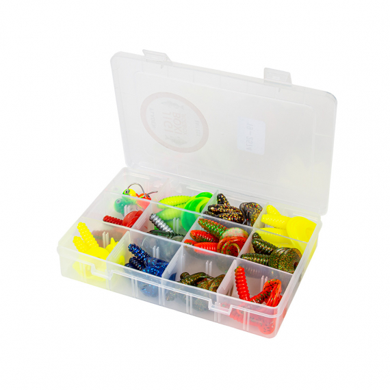 Fladen Curlytail softbaits 75-85mm, 44pcs dans le groupe Leurre de la peche / Kits leurres l\'adresse Sportfiskeprylar.se (19-2574)