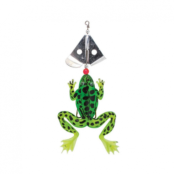 Fladen Groda Big m. Roterande Sked 18cm, 45g - Limegreen/Black dans le groupe Leurre de la peche / Leurre de surface l\'adresse Sportfiskeprylar.se (20-57180-01)