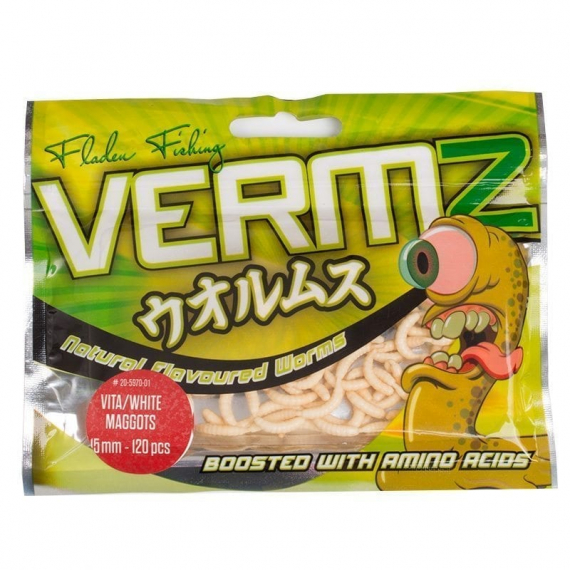 Fladen Vermz Maggots, 1,5cm Natural White dans le groupe Leurre de la peche / Bouillettes, esches et amorce / Faux appâts l\'adresse Sportfiskeprylar.se (20-5970-01)