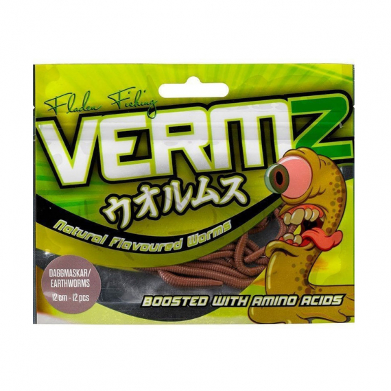 Fladen Vermz Earthworm 12 cm 12pcs, Natural Brown dans le groupe Leurre de la peche / Leurre souple / Écrevisses et appâts creaturebait / Worms l\'adresse Sportfiskeprylar.se (20-5975-01)