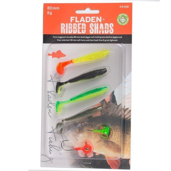 Fladen Jiggsortering Ribbed Shad dans le groupe Leurre de la peche / Kits leurres l\'adresse Sportfiskeprylar.se (20-67001r)