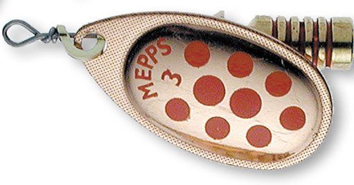 Mepps Aglia med prickar dans le groupe Leurre de la peche / Cuillers tournantes l\'adresse Sportfiskeprylar.se (20046909r)