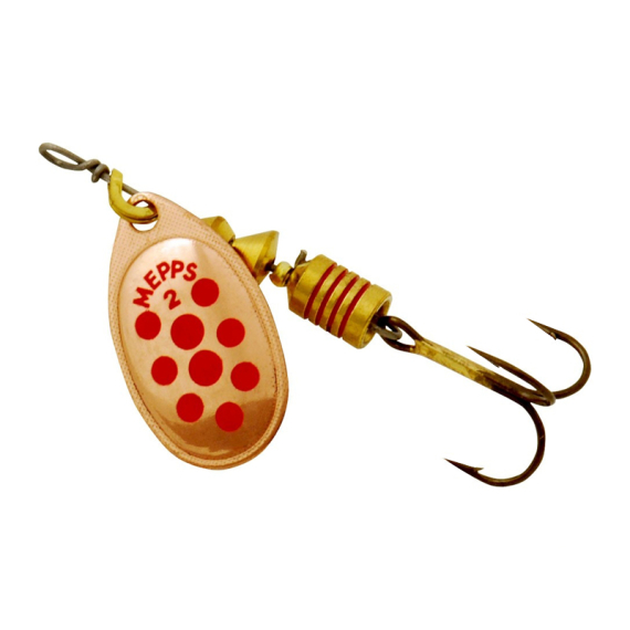 Mepps Aglia med prickar dans le groupe Leurre de la peche / Spinners / Inlinespinnare l\'adresse Sportfiskeprylar.se (20046909r)