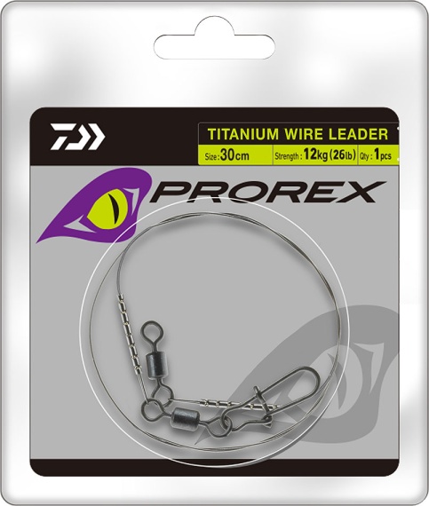 Daiwa Prorex Titanium Wire Leader 30cm dans le groupe Hameçons et terminal tackle / Leaders et Bas de ligne / Leaders prêts à l\'emploi / Bas de ligne en acier et bas de ligne avec agrafe l\'adresse Sportfiskeprylar.se (204905r)