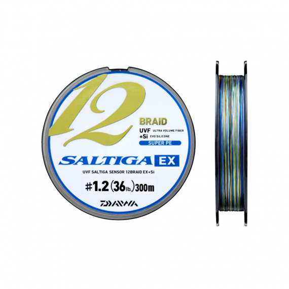 Daiwa Saltiga 12 Braid 2019 Multi Color 300m dans le groupe Lignes / Tresses l\'adresse Sportfiskeprylar.se (210580r)