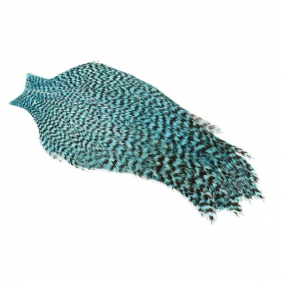 Whiting Freshwater Streamer Cape - Grizzly dyed Silver Dr Blue dans le groupe Hameçons et terminal tackle / Fabrication mouche / Matériel de montage de mouches / Plumes et capes / Hackle l\'adresse Sportfiskeprylar.se (21801157)