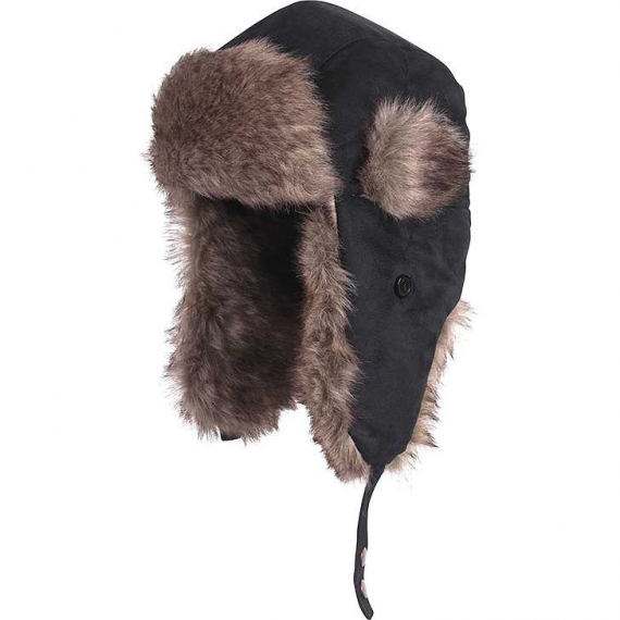 Fladen Winterhat with Fake fur - Black dans le groupe Habits et chaussures / Chapeau de peche, casquette peche / Bérets et chapeaux l\'adresse Sportfiskeprylar.se (22-930B-Mr)