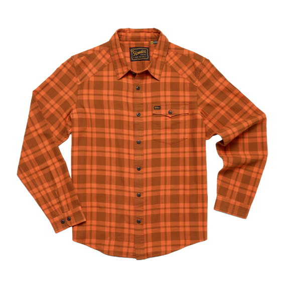 Howler Bro\'s La Grange Lightweight Flannel Cohen Plaid Pumpkin dans le groupe Habits et chaussures / Habits / Chemises l\'adresse Sportfiskeprylar.se (221425F-PUM-Sr)