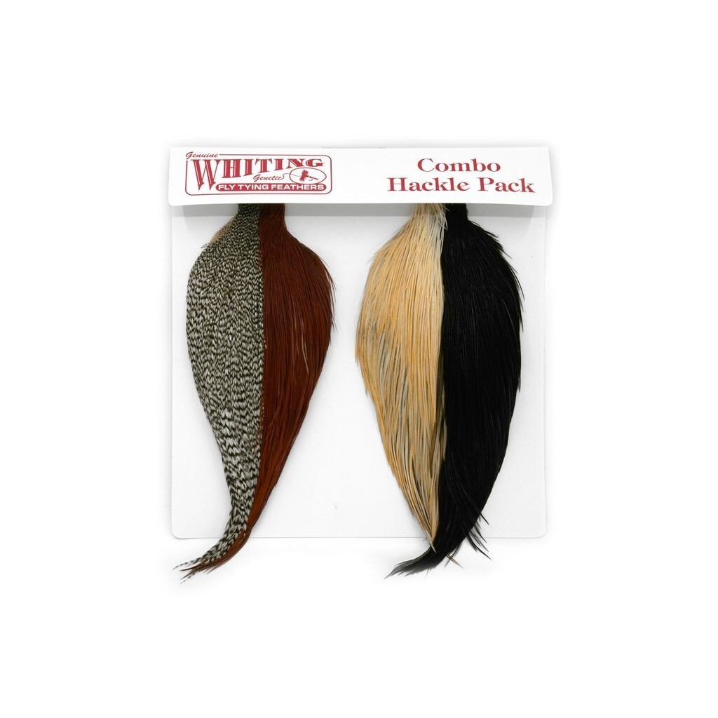 Whiting Introductory Hackle Pack - Four 1/2 Capes dans le groupe Hameçons et terminal tackle / Fabrication mouche / Matériel de montage de mouches / Plumes et capes / Capes et selles l\'adresse Sportfiskeprylar.se (25841000)