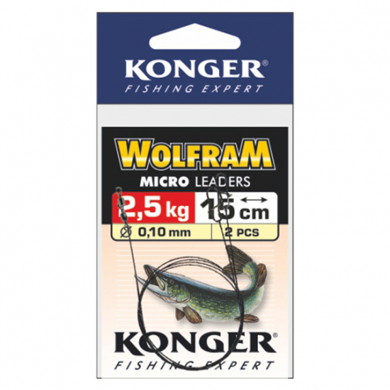 Konger Tungsten Leader (2-pack) - 20cm/5kg dans le groupe Hameçons et terminal tackle / Leaders et Bas de ligne l\'adresse Sportfiskeprylar.se (260220015)