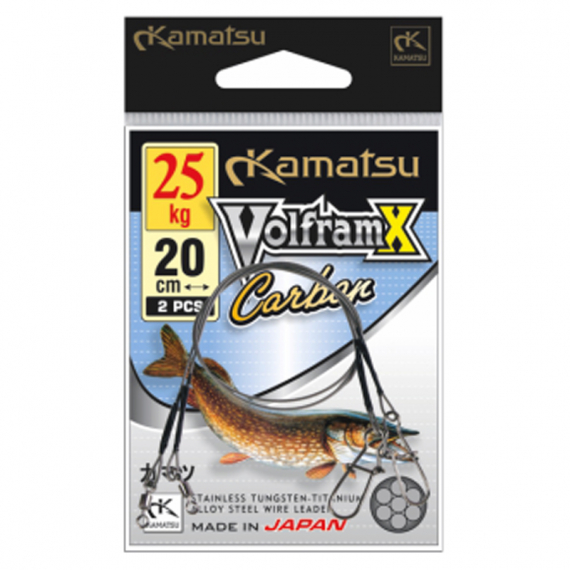 Kamatsu Volfram X Carbon (2-pack) dans le groupe Hameçons et terminal tackle / Leaders et Bas de ligne l\'adresse Sportfiskeprylar.se (276020010r)