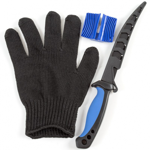 Fladen Filet knife 15cm Set with Knife Sharpener And Glove dans le groupe Accessoires de pêche / Couteaux et haches / Couteaux / Couteaux à filet l\'adresse Sportfiskeprylar.se (28-17015)