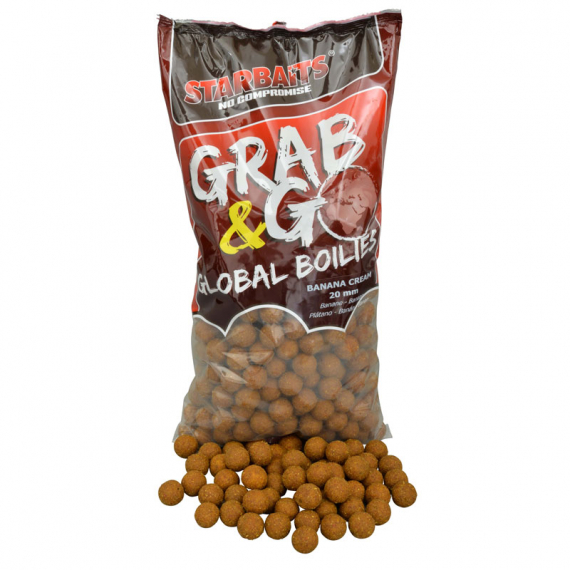 Starbaits G&G Global Boilies 2,5kg Bana Cream 20mm dans le groupe Leurre de la peche / Bouillettes, esches et amorce / Bouillette, bouillette carpe l\'adresse Sportfiskeprylar.se (29-78683)