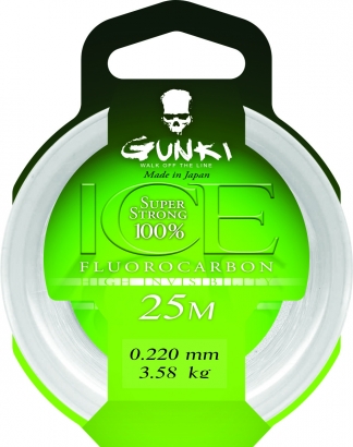 Gunki Fluorocarbone Ice, 0,34mm dans le groupe Hameçons et terminal tackle / Leaders et Bas de ligne / Bas de ligne / Bas de ligne fluorocarbone l\'adresse Sportfiskeprylar.se (29-82286)
