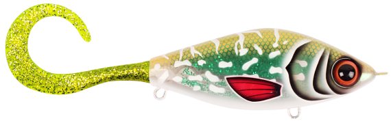 TrueGlide Guppie, 13,5cm, 120gr - Glitter Pike - Green / Gold glitter dans le groupe Leurre de la peche / Jerkbait l\'adresse Sportfiskeprylar.se (29-EG208-TR002)