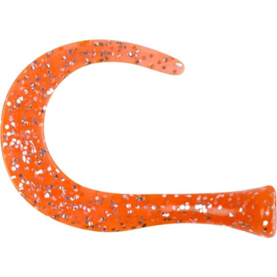 TrueGlide Guppie Tail Down Size, 3 curly, Orange/Gold Glitter dans le groupe Leurre de la peche / Leurre souple / Tails de rechange l\'adresse Sportfiskeprylar.se (29-EG208BT-ORG)
