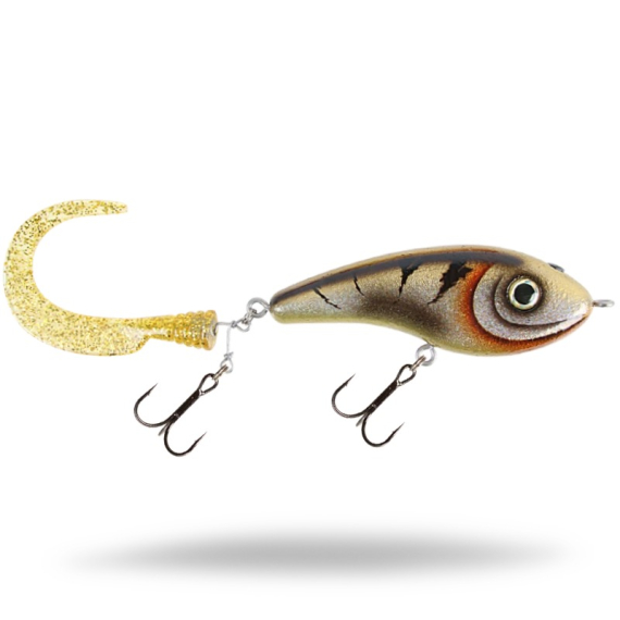 Strike Pro Catchy 13cm - Rockabilly - Orange Glitter dans le groupe Leurre de la peche / Tail baits et leurres hybrides l\'adresse Sportfiskeprylar.se (29-EG230-C779)
