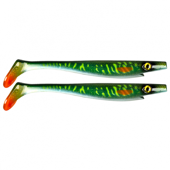 Pig Shad Junior 20cm - Green Motoroil Pike UV dans le groupe Leurre de la peche / Leurre souple l\'adresse Sportfiskeprylar.se (29-SP172C-MN3)