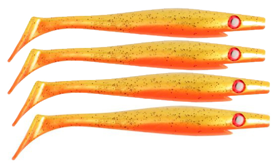 Pig Shad 15cm Nano Size (4-pack) - Goldie dans le groupe Leurre de la peche / Leurre souple / Jigs à brochets l\'adresse Sportfiskeprylar.se (29-SP172D-107)