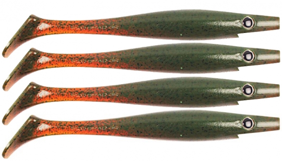 Pig Shad 15cm Nano Size (4-pack) - Motor Oil Pepper dans le groupe Leurre de la peche / Leurre souple / Jigs à brochets l\'adresse Sportfiskeprylar.se (29-SP172D-C017)