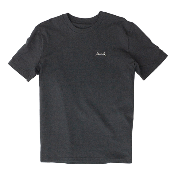 Lemmel T-shirt Lemmel - Dk. Heather grey w white embroided logo dans le groupe Habits et chaussures / Vêtements / T-shirts l\'adresse Sportfiskeprylar.se (3010111-5334r)