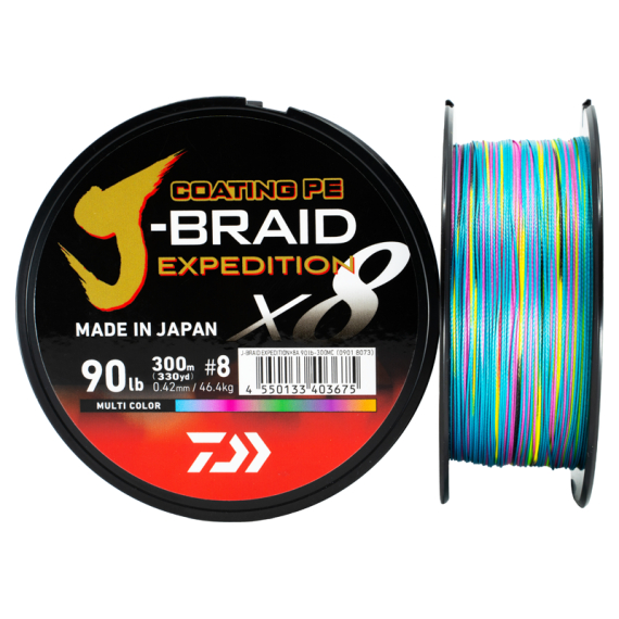 Daiwa J-Braid Expedition x8E 300m Multi Color dans le groupe Lignes de pêche / Tresse peche l\'adresse Sportfiskeprylar.se (32-222784r)