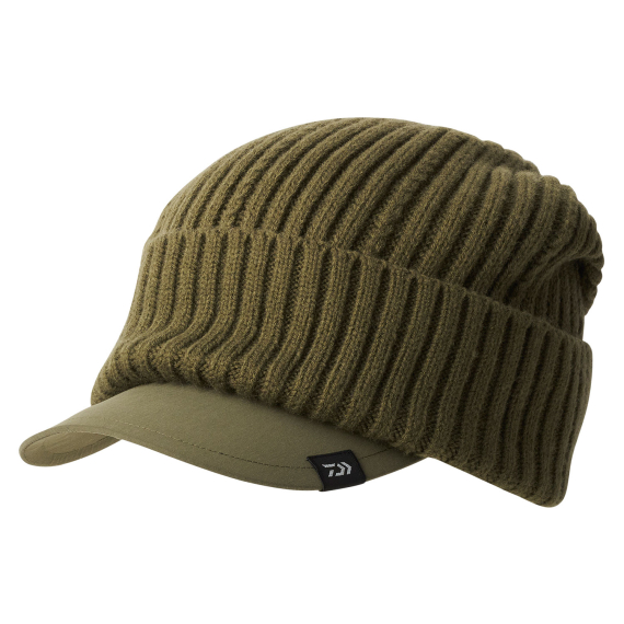 Daiwa Knit Cap With Brim - Olive dans le groupe Habits et chaussures / Chapeau de peche, casquette peche / Casquettes l\'adresse Sportfiskeprylar.se (32-223233)