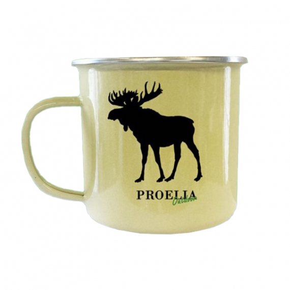 Proelia Outdoor Enamelled Cup Moose 450 ml dans le groupe Loisirs en plein air / Cuisines camping et ustensiles / Tasses et mugs l\'adresse Sportfiskeprylar.se (32122-PROEL)