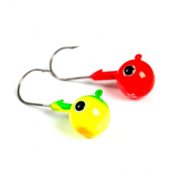 Fladen Jigghuvud Red/Yellow 2-pack dans le groupe Hameçons et terminal tackle / Têtes plombées / Têtes plombées rondes l\'adresse Sportfiskeprylar.se (35-240r)