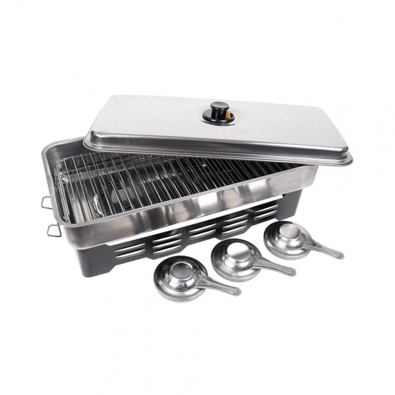 Fladen Fiskerök XL m. 3 Brännare 50x24,5x10,2cm dans le groupe Loisirs en plein air / Cuisines camping et ustensiles / Fumooir et accessoires / Les Fumoirs l\'adresse Sportfiskeprylar.se (36-1229)