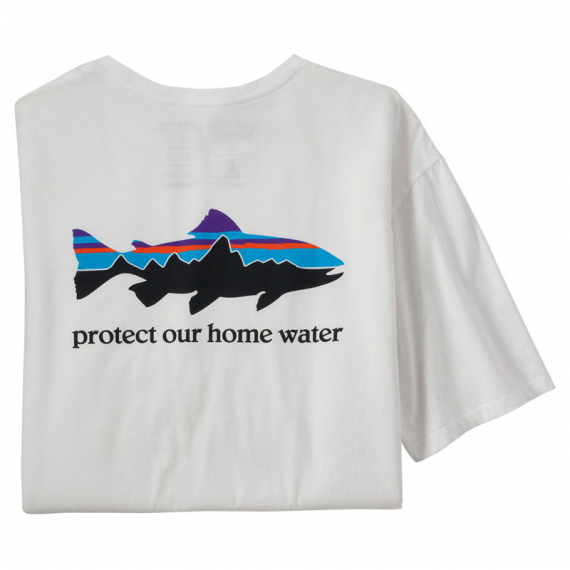 Patagonia M\'s Home Water Trout Organic T-Shirt White dans le groupe Habits et chaussures / Habits / T-shirts l\'adresse Sportfiskeprylar.se (37547-WHIr)